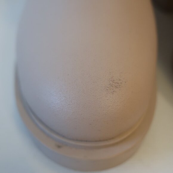 Womens Gianvito Rossi Mousse Neutral Shearling-Trim Leather Ankle Boots 38 US/8 - Picture 15 of 16